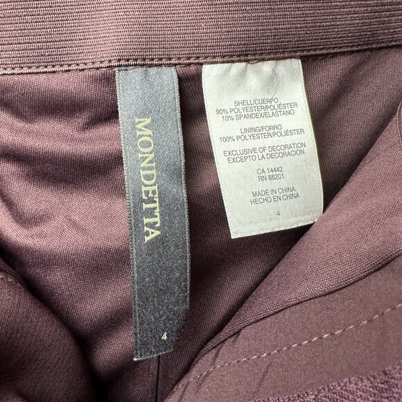 MONDETTA lined tailored pant size 4 - Picture 3 of 6